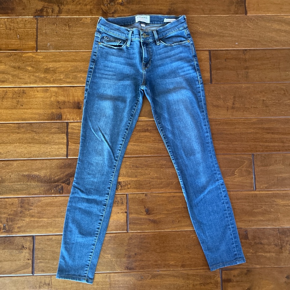 FRAME DENIM - Le Skinny de Jeanne - Dark Wash Skinny Jeans - Size 25